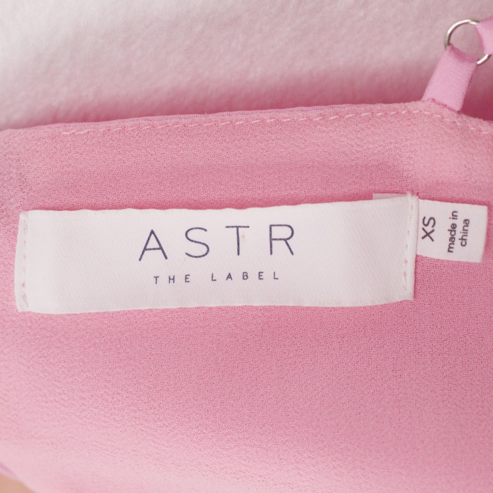 ASTR THE LABEL Ellison Satin Ruched Slip Mini Dress Baby Pink Coquette Sz XS - Picture 8 of 9